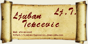Ljuban Tepčević vizit kartica